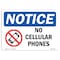 Signmission OSHA Notice, 3.5" Height, NOTICE No Cellular Phones Sign, 5" X 3.5", Landscape OS-NS-D-35-L-16045 - alternate 1